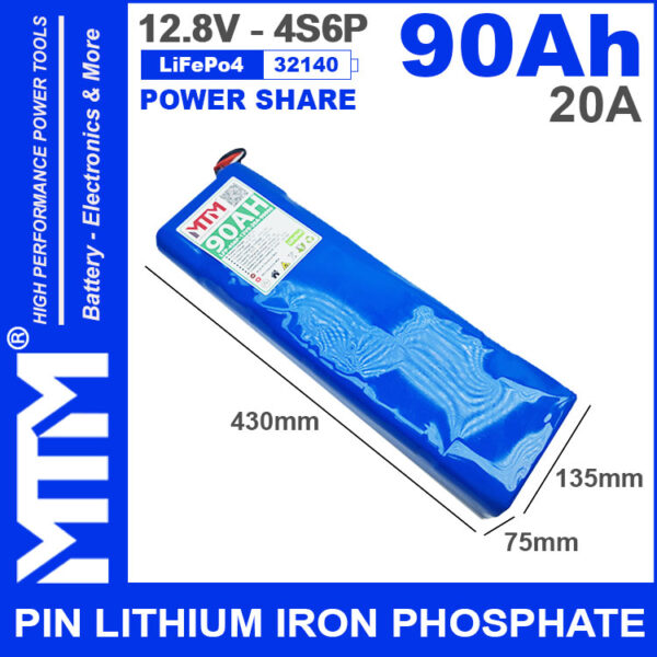 Kich Thuoc Pin 12v 90Ah 4S6P 20A MTM