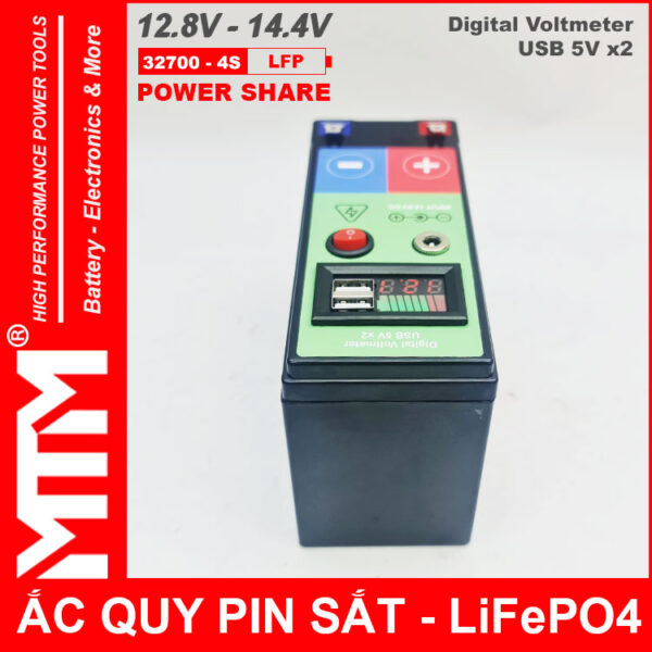 Binh Ac Quy Pin Sat 12V8 USB 30A MTM Cong USB