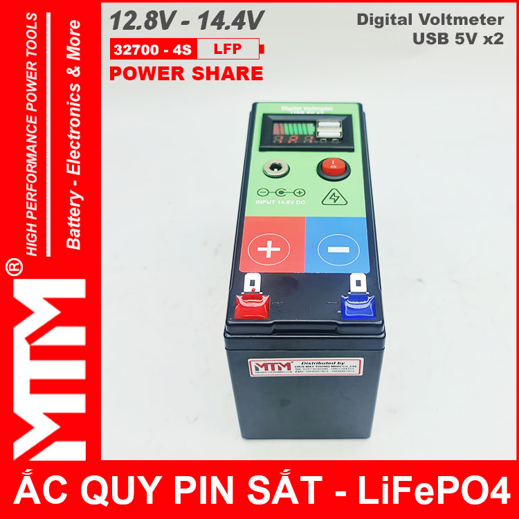 Binh Ac Quy Pin Sat 12V8 USB 30A MTM