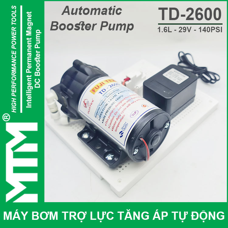 May Bom Tang Ap Tro Luc Nuoc RO Tu Dong TD 2600 Chinh Hang